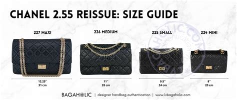 classic chanel handbag sizes